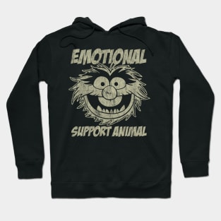 WHITE VINTAGE EMOTIONAL SUPPORT ANIMAL Hoodie